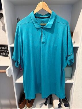 Nike Men’s Polo Shirt in Teal Blue